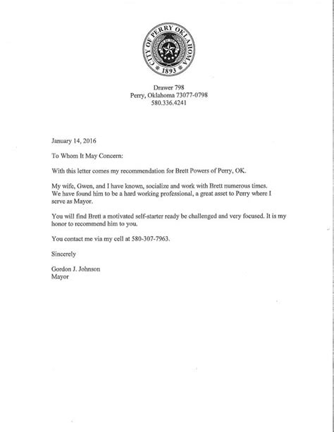 Mayor’s clearance / Recommendation Letter / Referral Letter.